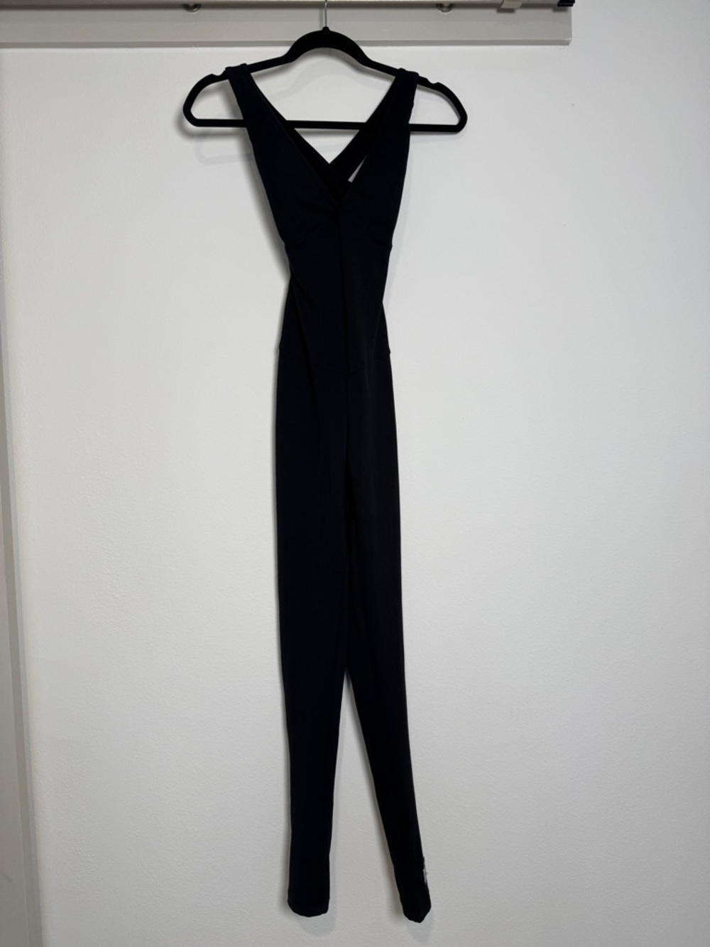 New Celestial Bodiez Black Sleeveless V-Neck Scrunch Butt Jumpsuit Small NWT